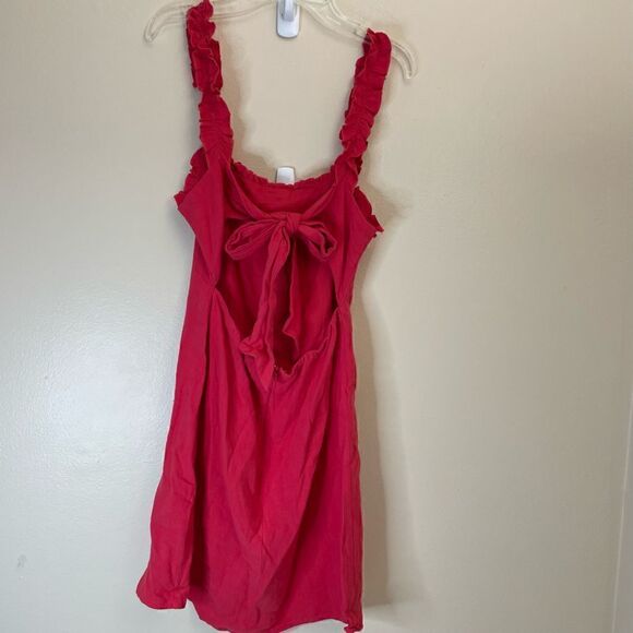 Linen| New! Skylar+Madison| Medium| Open tie Back| Shirt Dress - Picture 7 of 13